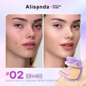 🌸Alisanda™ Always On Full Coverage Foundation Cream|24H Long Lasting Waterproof Matte Full Coverage Foundation