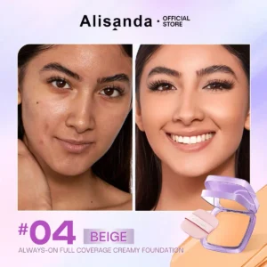 🌸Alisanda™ Always On Full Coverage Foundation Cream|24H Long Lasting Waterproof Matte Full Coverage Foundation