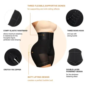 Alisanda™ Women's BBL High Waist Girdle Shorts, Tummy Control Butt Lifting Compression Shapewear, Comfortable Chic Fajas for Daily Wear
