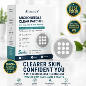Alisanda®2-in-1 Microneedle & Hydrocolloid Patch🍀| Removes Raised Moles, Acne, Flat Warts & Skin Tags
