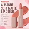 Alisanda Serum Lipstick – Satin & Matte Lip Color with Hyaluronic Acid, Oil-Blend Formula, 8H Moisture