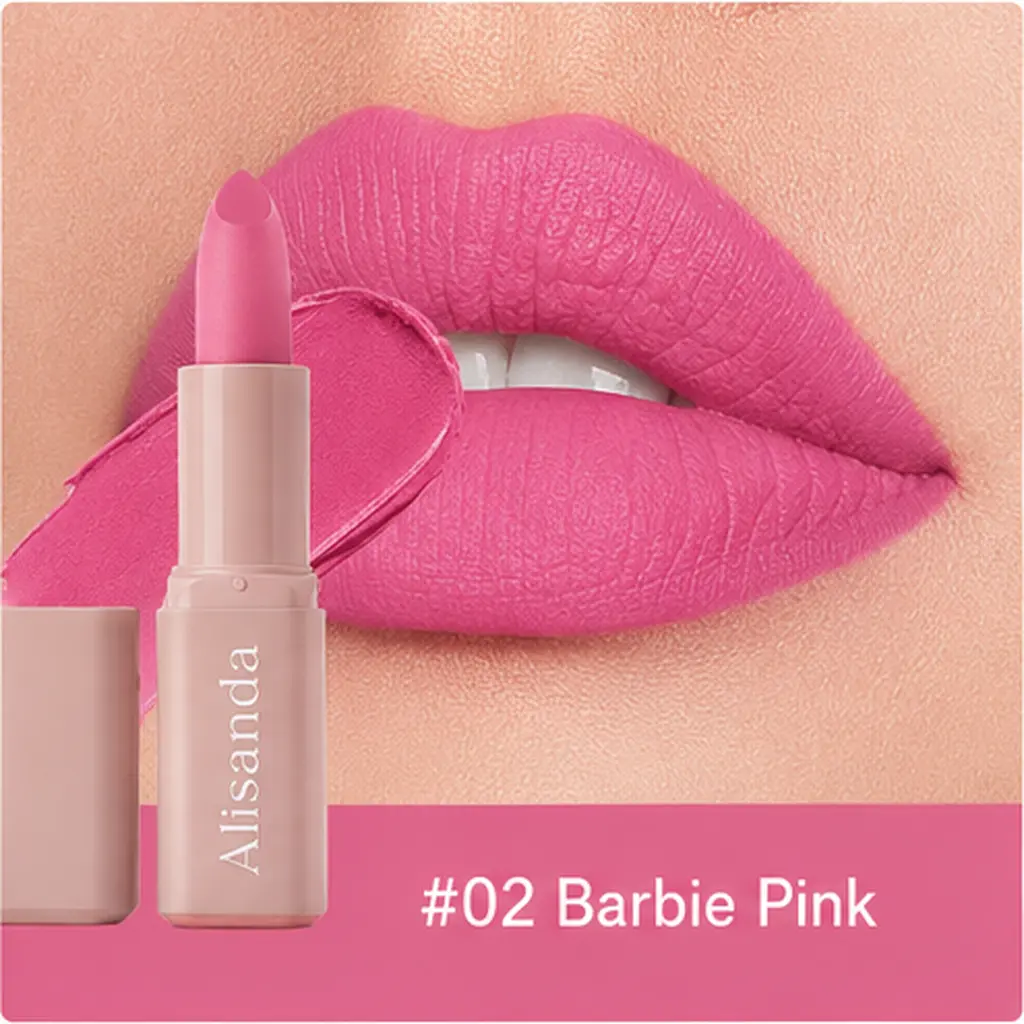 Alisanda Serum Lipstick – Satin & Matte Lip Color with Hyaluronic Acid, Oil-Blend Formula, 8H Moisture
