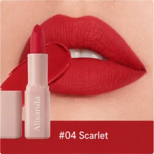 Alisanda Serum Lipstick – Satin & Matte Lip Color with Hyaluronic Acid, Oil-Blend Formula, 8H Moisture