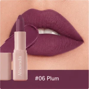 Alisanda Serum Lipstick – Satin & Matte Lip Color with Hyaluronic Acid, Oil-Blend Formula, 8H Moisture