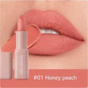Alisanda Serum Lipstick – Satin & Matte Lip Color with Hyaluronic Acid, Oil-Blend Formula, 8H Moisture