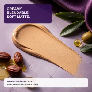 ALISANDA Soft Matte Cream Concealer — Full Coverage 3-in-1 Compact