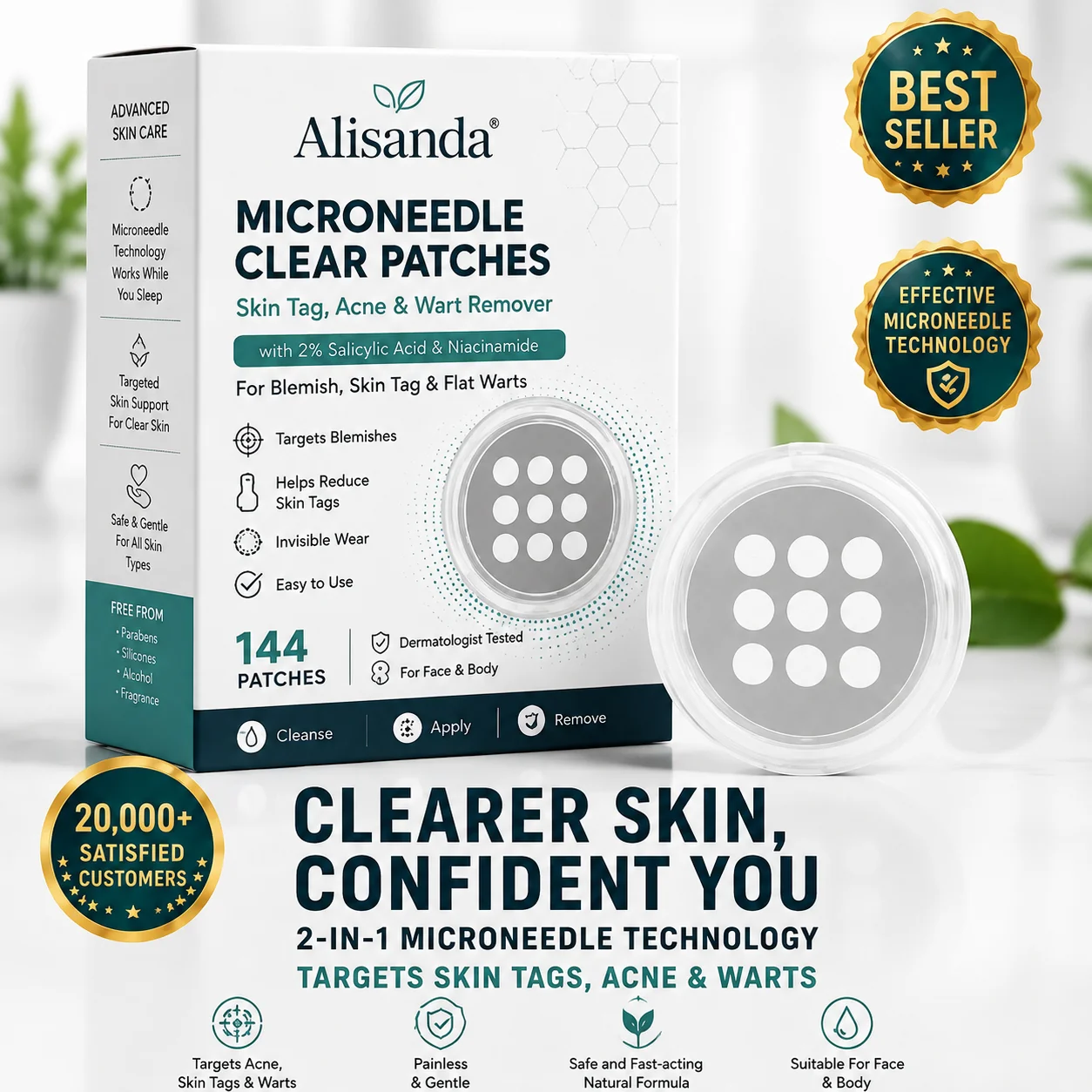 Alisanda® Microneedle Clear Patches