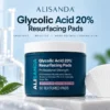 ALISANDA 20% Glycolic Acid Resurfacing Pads for Rough Texture, Dullness & Uneven Tone